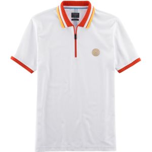 OLYMP Casual modern fit polo, wit -  Maat: S