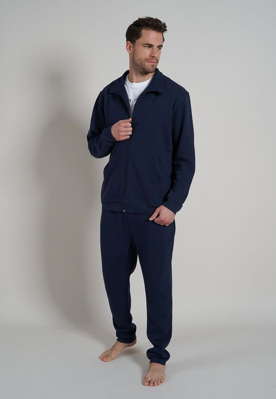 BUGATTI - Huispak - Donkerblauw - Heren - O-hals