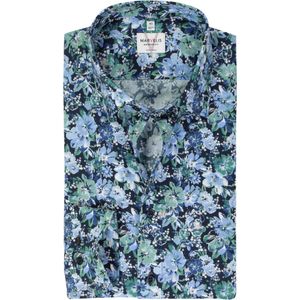 MARVELIS modern fit overhemd, mouwlengte 7, popeline, groen dessin