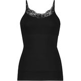 TEN CATE Basics women spaghetti top shape met kant (1-pack), dames singlet, zwart -  Maat: XXL