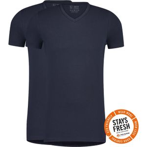 RJ Bodywear Everyday Venlo T-shirt (2-pack), heren T-shirt met V-hals, donkerblauw -  Maat: S