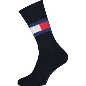 Tommy Hilfiger Flag Socks (1-pack), unisex sportsokken katoen, donkerblauw -  Maat: 43-46