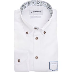 Ledub modern fit overhemd, mouwlengte 72 cm, popeline, wit
