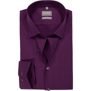 OLYMP 24/7 Luxor comfort fit overhemd, twill, donker mauve paars