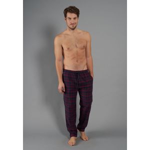 TOM TAILOR heren pyjama- of loungebroek, donkerrood geruit -  Maat: XXL