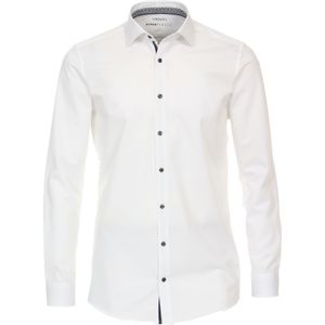 VENTI - Body Fit - Overhemd - Wit - Strijkvriendelijk