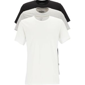 Calvin Klein Cotton Classics crew neck T-shirt (3-pack), heren T-shirts O-hals, zwart, wit en grijs -  Maat: L