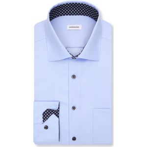 Seidensticker comfort fit overhemd, popeline, blauw