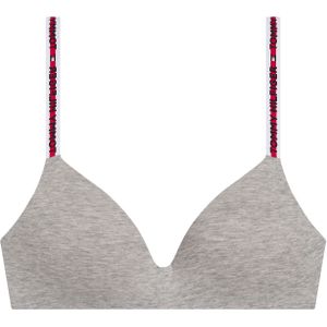 Tommy Hilfiger dames Nature Tech triangel BH, katoen met modal gevoerd, grijs melange