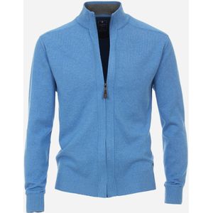 Redmond heren vest katoen, opstaande kraag, blauw (middeldik)