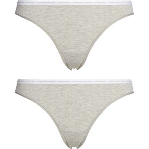 Calvin Klein dames CK ONE Cotton slips (2-pack), grijs melange -  Maat: XL