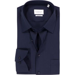 ETERNA - Modern Fit - Overhemd - Donkerblauw - Strijkvrij