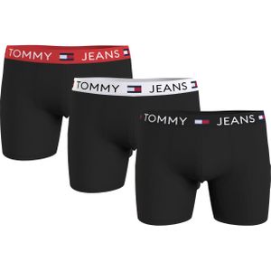 Tommy Hilfiger hipster brief (3-pack), heren slips, zwart met gekleurde tailleband