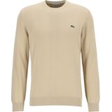 Lacoste - Basic Ronde Hals Gebreide Jersey - Beige - Katoen - Heren
