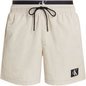 Calvin Klein Medium Drawstring double waistband swimshort, heren zwembroek, blauw -  Maat: L