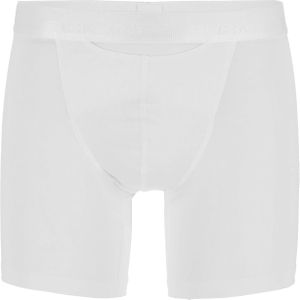 HOM HO1 long boxer briefs (1-pack), heren boxer lang met horizontale gulp, wit -  Maat: S