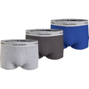 Calvin Klein Trunk (3-pack), heren boxers normale lengte, blauw