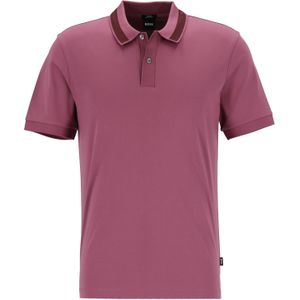 BOSS Phillipson slim fit heren polo, pique, paars