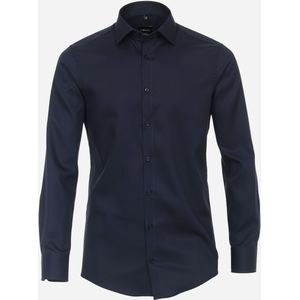 VENTI modern fit overhemd, mouwlengte 7, twill, blauw 47