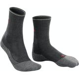 FALKE TK2 Explore Wool Silk dames trekking sokken, antraciet grijs (anthra.melange) -  Maat: 39-40
