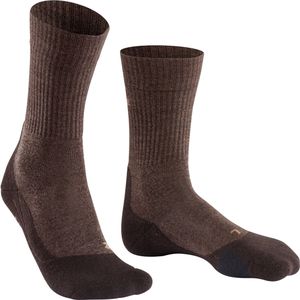FALKE TK2 Explore Wool heren trekking sokken, bruin (dark brown) -  Maat: 39-41