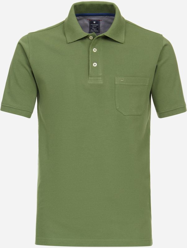 Redmond regular fit heren polo, pique, groen