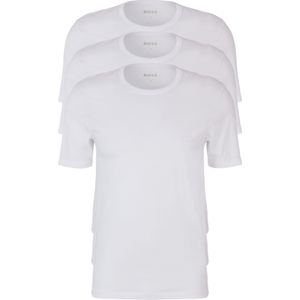 HUGO BOSS Classic T-shirts regular fit (3-pack), heren T-shirts O-hals, wit -  Maat: M