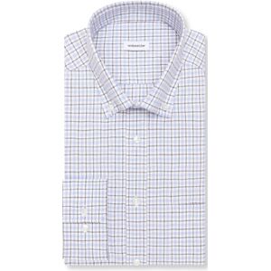 Seidensticker - Flanellen Overhemd - Zwart - Regular 1/1 Button-down Kraag Ruit