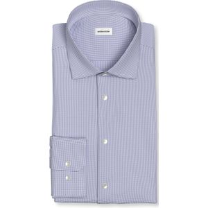 Seidensticker shaped fit overhemd, structuur, blauw