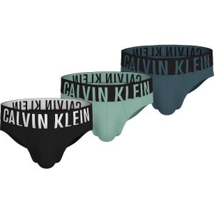 Calvin Klein Hipster Briefs (3-pack), heren slips, zwart, lichtgroen, blauw - Maat: M