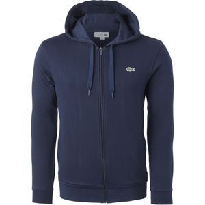 Lacoste heren hoodie sweatsvest, met rits, donkerblauw