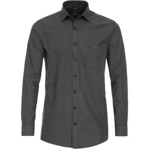 CASA MODA Sport comfort fit overhemd, flanel, antraciet dessin