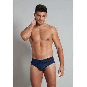 Gotzburg heren sport slip (1-pack), middenblauw gestreept
