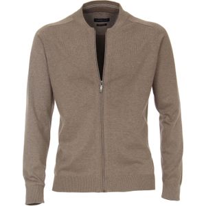 CASA MODA heren vest katoen, met rits, kaki
