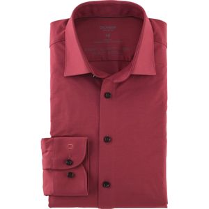 OLYMP 24/7 Level 5 body fit overhemd, tricot, rozenhout 40