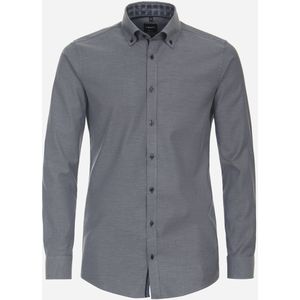 VENTI body fit overhemd, dobby, blauw