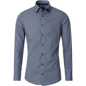 VENTI - Modern Fit - Overhemd - Blauw - Popeline