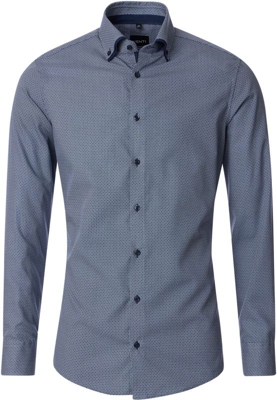 VENTI - Modern Fit - Overhemd - Blauw - Popeline