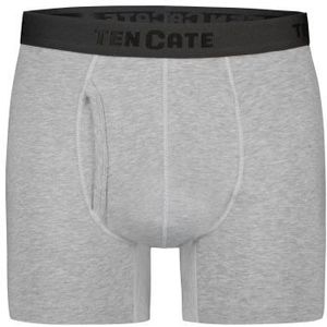TEN CATE Basics men classic shorts met gulp (2-pack), heren boxers normale lengte, grijs melange -  Maat: L