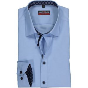 MARVELIS body fit overhemd, lichtblauw structuur (contrast)
