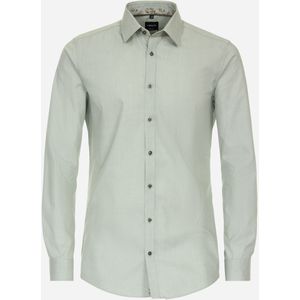 VENTI - Body Fit - Overhemd - Groen - Strijkvriendelijk - Kent Kraag