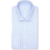 Seidensticker regular fit overhemd, popeline, blauw geruit