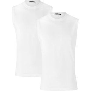 SCHIESSER American T-shirt tanktops (2-pack), muscle shirt O-hals, wit -  Maat: M