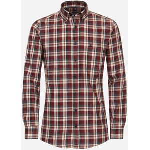 CASA MODA Sport comfort fit overhemd, flanel, rood geruit 53/54