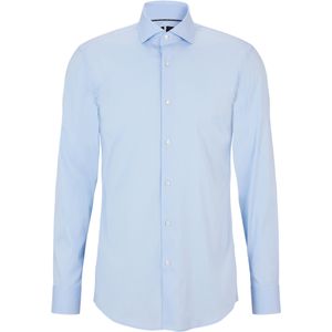 BOSS Hank slim fit overhemd, popeline, blauw 40