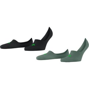 Burlington Everyday 2-Pack heren invisible sokken, groen (dark jade)