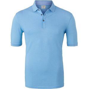 OLYMP Level 5 body fit poloshirt, stretch, turquoise melange -  Maat: L