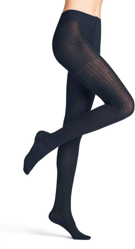 FALKE Cross Knit dames panty, space blue