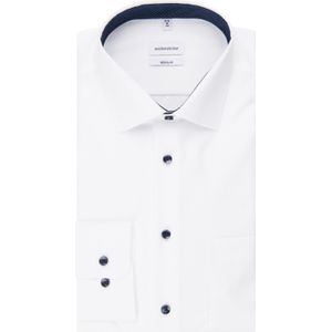 Overhemden - Wit - 100% Katoen - Regular Fit - Kentkraag - Extra Lange Mouwen