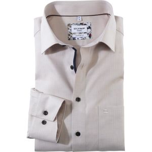 OLYMP Tendenz modern fit overhemd, popeline, natuur